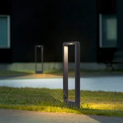 Baliza exterior rectangular negra LED IP65 moderno jardín