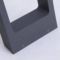 Baliza exterior rectangular negra LED IP65 moderno jardín