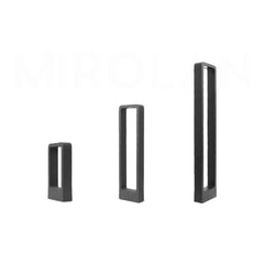 Baliza exterior rectangular negra LED IP65 moderno jardín