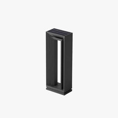 Baliza Exterior Solar IP65 de Diseño Moderno Rectangular para Jardín Negra