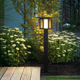 Baliza Exterior Solar IP65 de Diseño Moderno para Jardín Tipo Farol Negra