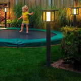 Baliza Exterior Solar IP65 de Diseño Moderno para Jardín Tipo Farol Negra