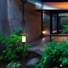 Farolas exterior pie negra impermeable LED para exteriores