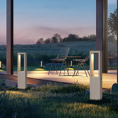 Baliza De Exterior Jardin LED Moderno IP65 Gris Rectangular