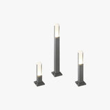Baliza con sensor de movimiento LED IP65 minimalista de aluminio negro