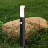 Baliza con sensor de movimiento LED IP65 minimalista de aluminio negro