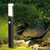 Baliza con sensor de movimiento LED IP65 minimalista de aluminio negro