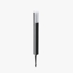 Baliza solar exterior LED de aluminio negra IP65 moderna para jardín