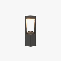 Baliza Exterior Solar LED de Diseño Moderno IP65 de Metal Negro para Jardín
