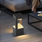 Baliza Exterior Solar LED de Diseño Moderno IP65 de Metal Negro para Jardín