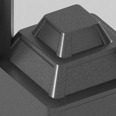 Baliza Exterior Solar LED de Diseño Moderno IP65 de Metal Negro para Jardín