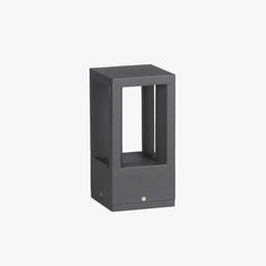 Baliza para Exterior LED con Sensor IP65 Moderna Negra Rectangular para Jardín