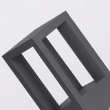 Baliza para Exterior LED con Sensor IP65 Moderna Negra Rectangular para Jardín