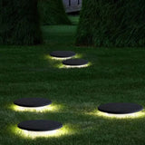 Lámpara Solar Exterior LED sin Cables Para Jardin Moderna Negra Redonda