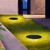 Lámpara Solar Exterior LED sin Cables Para Jardin Moderna Negra Redonda