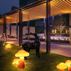 Lámpara de Seta Solar LED Exterior Jardín de Diseño