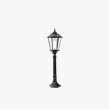 Farol de Exterior Solar LED IP65 Tipo Baliza de Jardín Negra