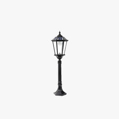 Farol de Exterior Solar LED IP65 Tipo Baliza de Jardín Negra
