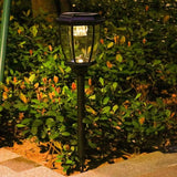 Lámpara de Estaca para Jardín Solar LED de Vidrio Tipo Farol