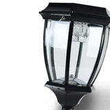 Lámpara de Estaca para Jardín Solar LED de Vidrio Tipo Farol