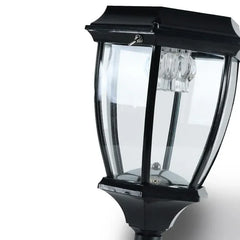 Lámpara de Estaca para Jardín Solar LED de Vidrio Tipo Farol