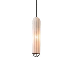 Lampara colgante blanca nordica diseño colgante con pantalla de tela