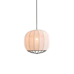 Lampara colgante blanca nordica diseño colgante con pantalla de tela