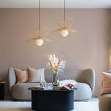 Luces led negras diseño minimalista en forma de pétalos