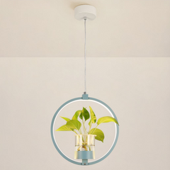 Lámpara Colgante con Plantas LED Circular de Diseño Moderno para Comedor