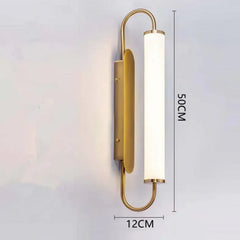 Plafones de pared led diseño cilíndrico dorado de lujo