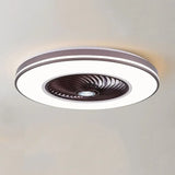 Ventilador de techo con luz moderno diseño circular sencillo