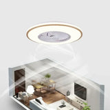Ventilador de techo con luz moderno diseño circular sencillo
