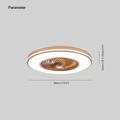 Ventilador de techo con luz moderno diseño circular sencillo