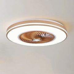 Ventilador de techo con luz moderno diseño circular sencillo