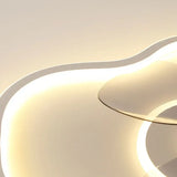 Ventilador de techo con luz moderno de diseño LED silencioso para dormitorio