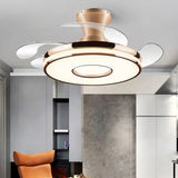 Plafon LED techo ventilador diseño circular para salón moderno