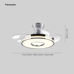 Plafon LED techo ventilador diseño circular para salón moderno