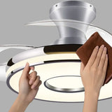 Plafon LED techo ventilador diseño circular para salón moderno