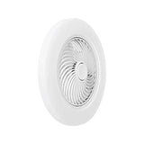 Ventilador de techo redondo con luz led moderno silencioso y con temporizador para dormitorio