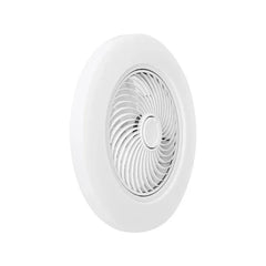 Ventilador de techo redondo con luz led moderno silencioso y con temporizador para dormitorio