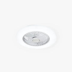 Ventilador de techo redondo con luz led moderno silencioso y con temporizador para dormitorio