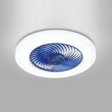 Ventilador de techo redondo con luz led moderno silencioso y con temporizador para dormitorio