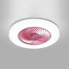 Ventilador de techo redondo con luz led moderno silencioso y con temporizador para dormitorio