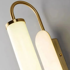 Aplique de pared moderno LED con acabado dorado para pasillo