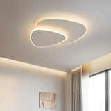 Plafón triangular de diseño moderno con LED blanco para dormitorio