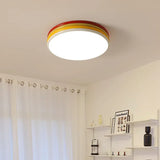 Lámpara de techo bajo diseño redondo LED estilo crema