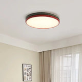 Lámpara de techo bajo diseño redondo LED estilo crema