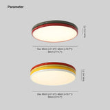 Lámpara de techo bajo diseño redondo LED estilo crema