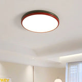Lámpara de techo bajo diseño redondo LED estilo crema