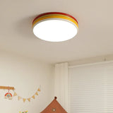 Lámpara de techo bajo diseño redondo LED estilo crema